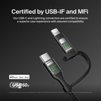 Belkin 2-in-1 Cable with USB-C and  Lightning Adapter