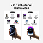 Belkin 2-in-1 Cable with USB-C and  Lightning Adapter