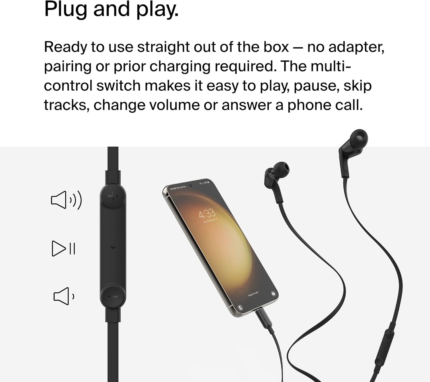 Belkin SoundForm Wired Earbuds with USB-C