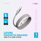 Levin Magnetic Braided USB-C to USB-C 60W