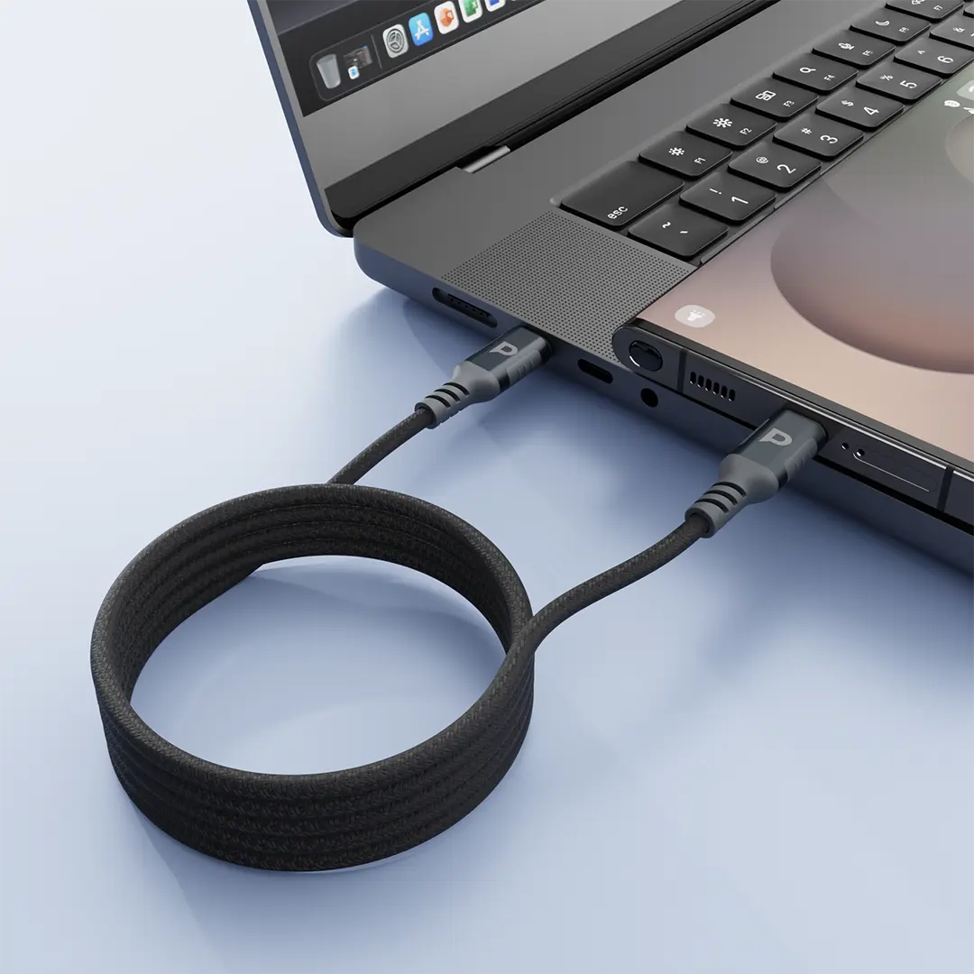 كابل شحن مغناطيسي Powerology Maglinka Weave Magnetic 60 watt